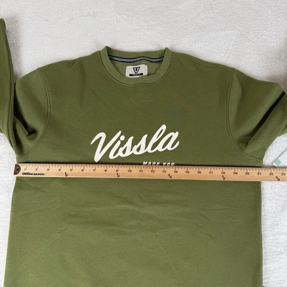 Vissla Sweatshirt 'Made‎ For Creators And Innovators' Men's Medium Green New - Picture 4 of 7